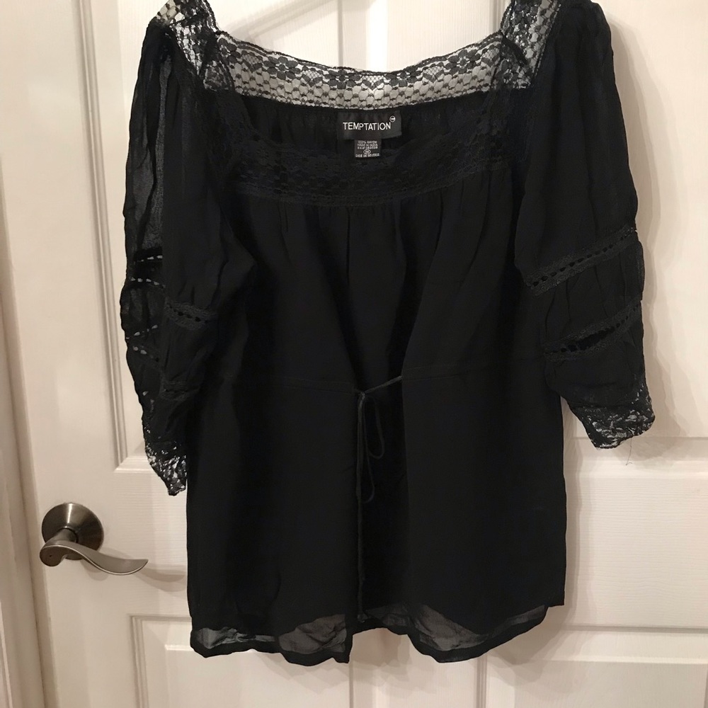 Temptation Black Lace Top